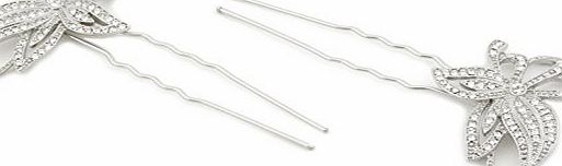 Zest 2 Swarovski Crystal Flower Hair Pins