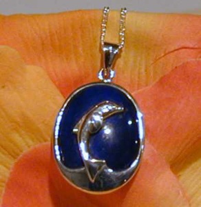 ZILVER Sterling Silver Dolphin Pendant by