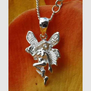 ZILVER Sterling Silver Fairy Pendant. by