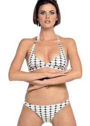 Love hearts halterneck bikini