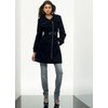 zip Detail Wool Coat with FREE Belt