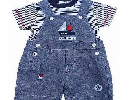 Zip Zap Baby boy Dungaree shorts and t-shirt by Designer Zip Zap (9-12 months)