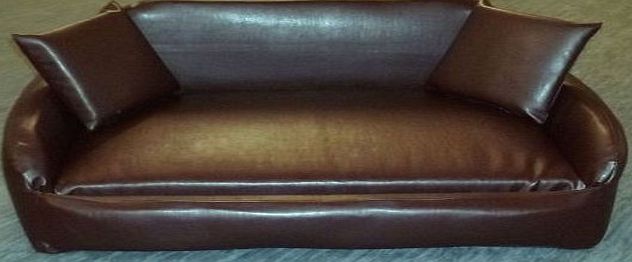 Zippy UK Zippy All Faux Leather Sofa Pet Dog Bed - Large - Brown