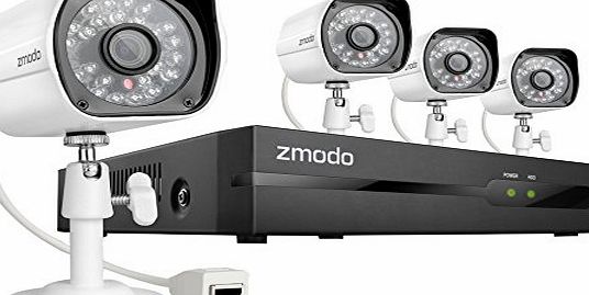 ZMODO ZM-SS714-1TB 4-Channel HD Security Camera System with 4-Indoor/ Outdoor Night Vision