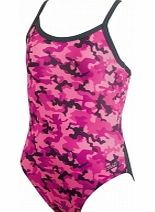 Zoggs Camo Racerback Girls Swimsuit