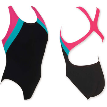 Girls Freemantle Panelled Flyback Swimsuit