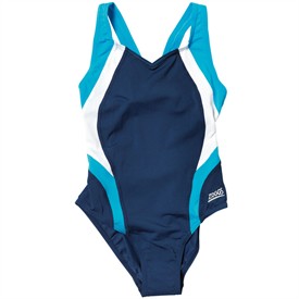Zoggs Girls Lynton Speedback Swimsuit Navy
