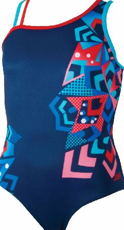 Zoggs Girls Squad Code Crossback Swimsuit AW15