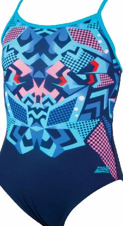 Zoggs Girls Squad Code Sprintback Swimsuit AW15