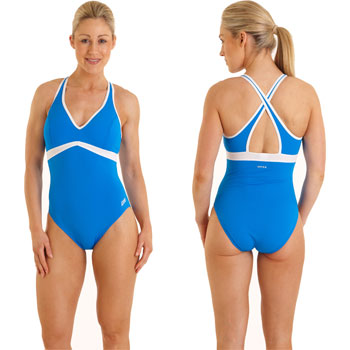Zoggs Ladies Wyomi V Neck X-Back Swimsuit SS11