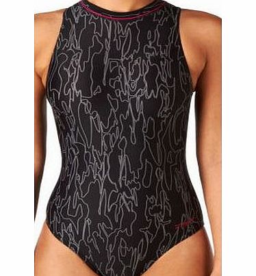 Zoggs Womens Zoggs Cabarita Swimsuit - Black/grey