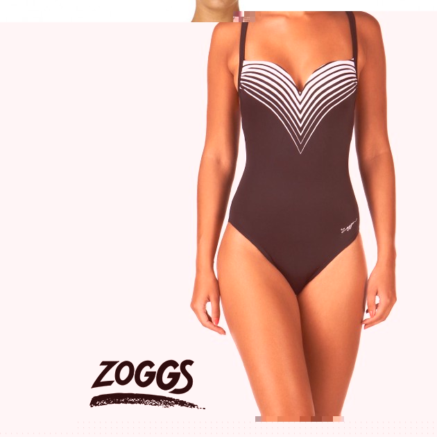 Womens Zoggs Chevron Chic Ellis Swimsuit -