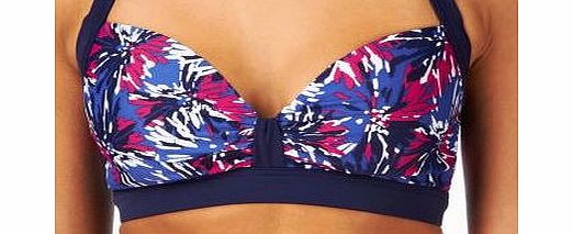 Zoggs Womens Zoggs Eden Bikini Top - Navy/Pink