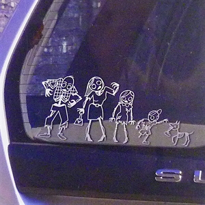 Zombie Family Car Window Decals