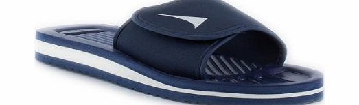 Zone - Mens Navy Slip On Velcro Mule - Size 44 - Blue