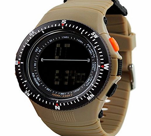 Black Friday Sale Army Military Multi-function Dual Time Waterproof and Shockproof Mens Fashion Electronic Sports Watches (P3)