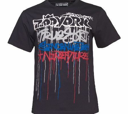 ZOO YORK Mens All Stall Graffiti Logo T-Shirt