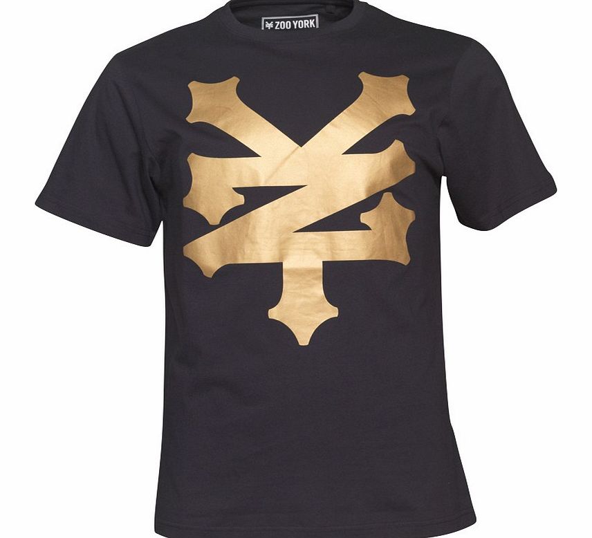 ZOO YORK Mens Empire Basic Logo T-Shirt Anthracite