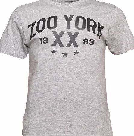 ZOO YORK Mens Yankee Text Logo T-Shirt Athletic