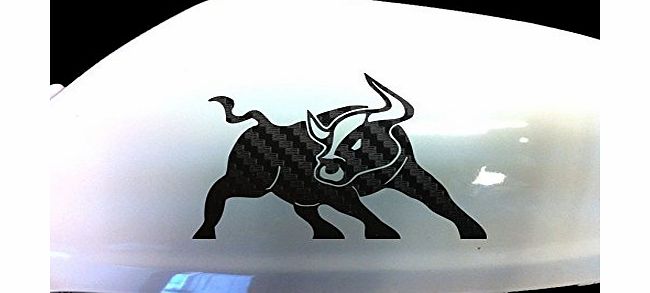 Zoom Sport Bull Raton Car Stickers Wing Mirror Styling Decals (Set of 2), Black Carbon
