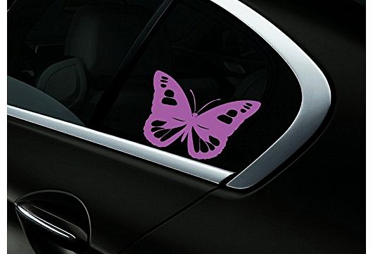 ZoomStoreStudios Butterfly Girl Car Sticker Window Styling Decal, Purple