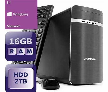 Zoostorm AMD A10 7700 2TB 16GB Desktop PC - Grey