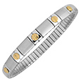 Zoppini Five 18 k Gold Screws Stainless Steel Bracelet