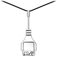 Zoppini Love Plug Stainless Steel Pendant w/Lace