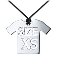 Zoppini XS - Stainless Steel T-Shirt Pendant w / Lace