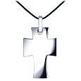 Zoppini Zable - Stainless Steel Cross Pendant w/Lace