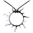 Zable - Stainless Steel Sun Pendant w/Lace