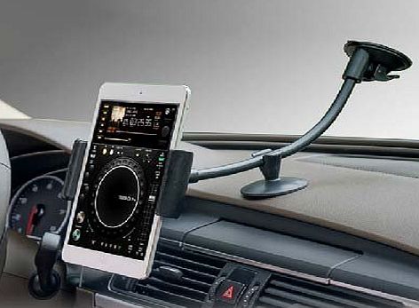 Zuwit Car Dashboard Windshield Suction Mount,Two Clip for 3.5``-5.5`` iPhone and 7-8 Inch Tablets iPad Mini