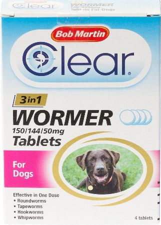 Bob Martin, 2102[^]0138943 3 in 1 Wormer Tablets for Dogs