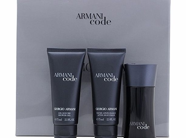 Giorgio Armani Code Pour Homme by Giorgio Armani Eau de Toilette Spray 50ml, Shower Gel 75ml 