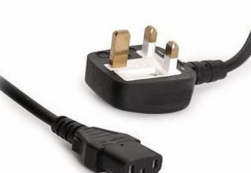 Lizard Tech LTD NEW Kettle Cable 3 Pin Power IEC C13 Lead Cord - UK Mains Plug - Suitable For OPTOMA GT1080 Short Throw Gaming Projector