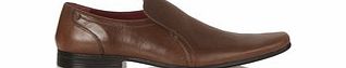 Red Tape Humber tan leather slip-on shoes