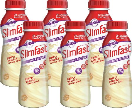 Slim Fast, 2102[^]0106317 Slimfast Milkshake Bottle Vanilla - 6 Pack