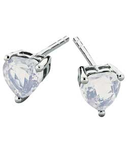 sterling Silver Cubic Zirconia April Birthstone Studs