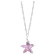 Sterling Silver Pink Star Necklace